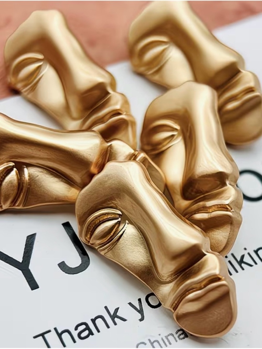 Schiaparelli Inspired Abstract Sculpted Face Accent mini Buttons (10pcs)